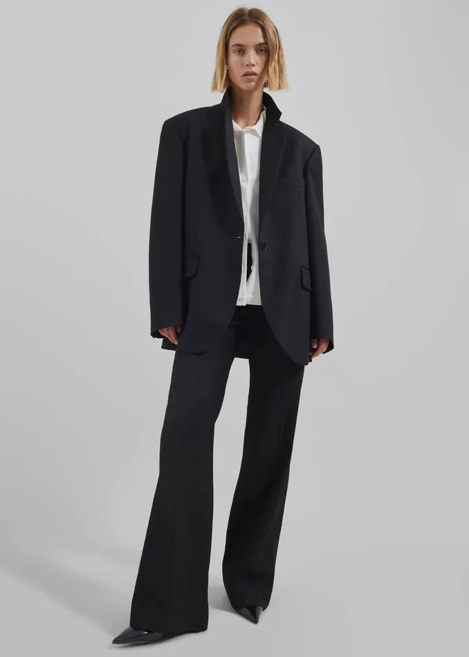 The Frankie Shop Outerwear Lyra Oversized Blazer 8211 Black 8211 Women