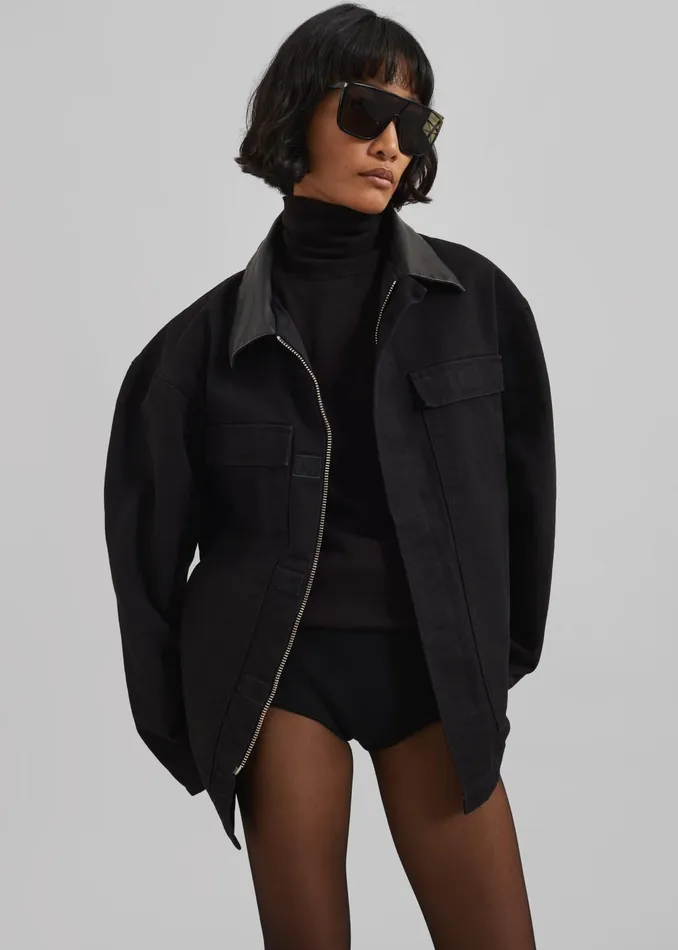 The Frankie Shop Outerwear Pelso Barn Jacket 8211 Black 8211 Women