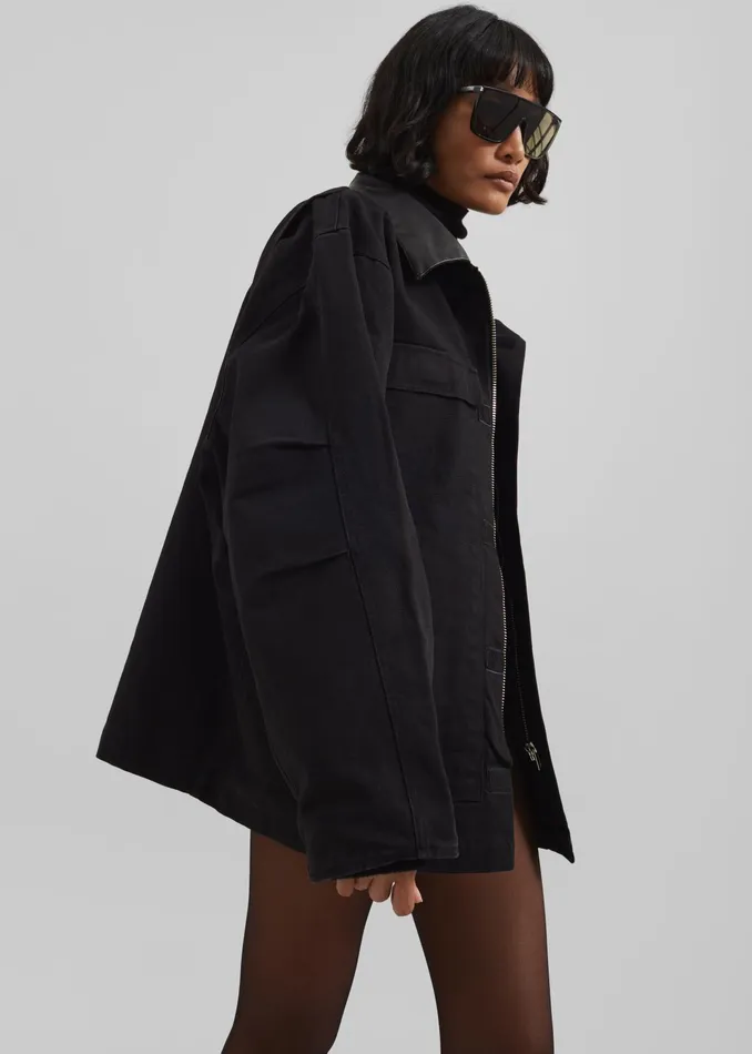 The Frankie Shop Outerwear Pelso Barn Jacket 8211 Black 8211 Women