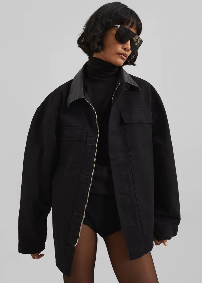 The Frankie Shop Outerwear Pelso Barn Jacket 8211 Black 8211 Women