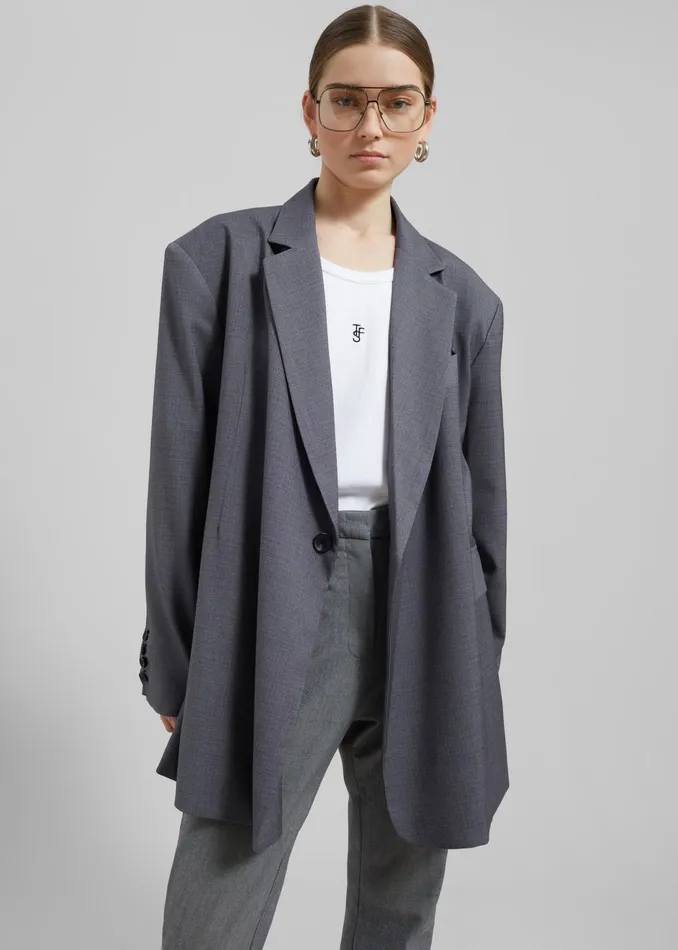 The Frankie Shop Outerwear Quincy Blazer 8211 Grey 8211 Women