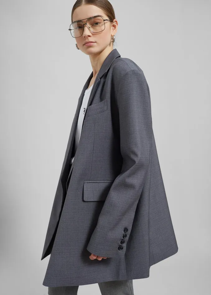The Frankie Shop Outerwear Quincy Blazer 8211 Grey 8211 Women