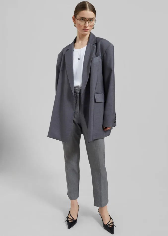 The Frankie Shop Outerwear Quincy Blazer 8211 Grey 8211 Women