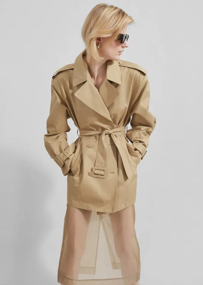 The Frankie Shop Outerwear Raleigh Trench Coat 8211 Beige 8211 Women