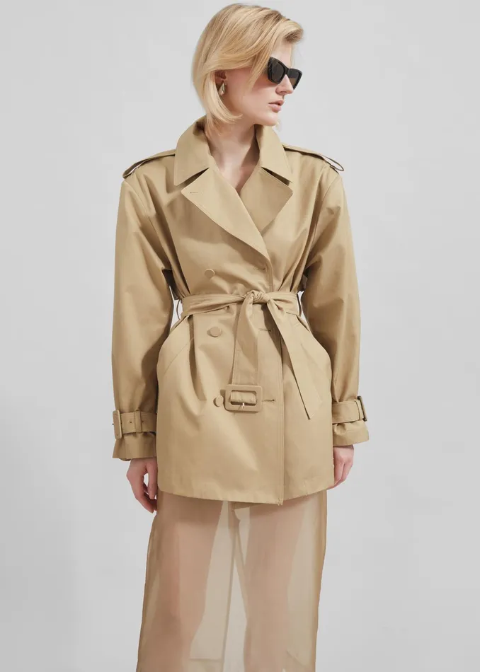 The Frankie Shop Outerwear Raleigh Trench Coat 8211 Beige 8211 Women
