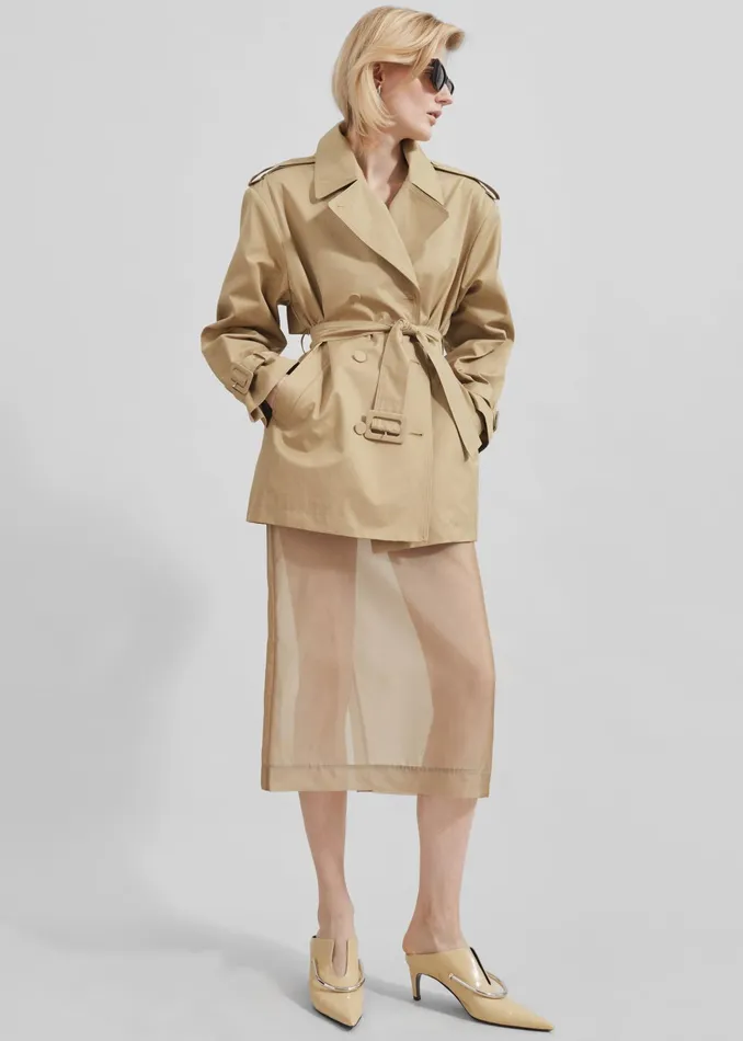 The Frankie Shop Outerwear Raleigh Trench Coat 8211 Beige 8211 Women