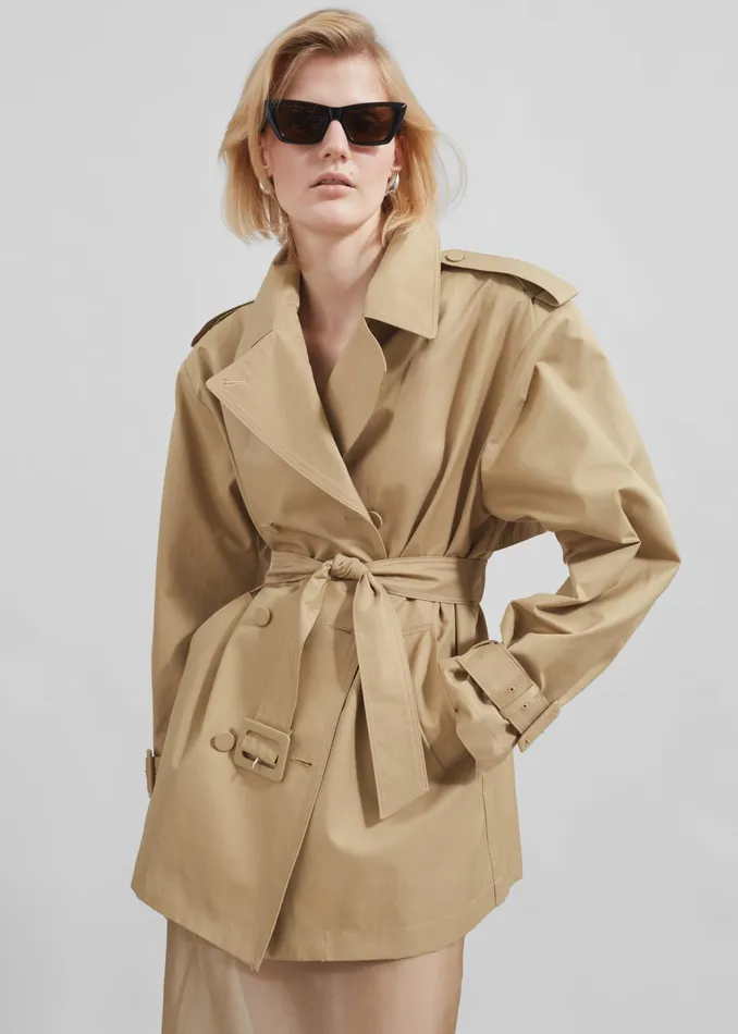 The Frankie Shop Outerwear Raleigh Trench Coat 8211 Beige 8211 Women
