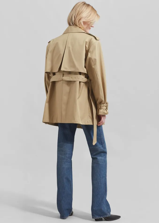 The Frankie Shop Outerwear Raleigh Trench Coat 8211 Beige 8211 Women