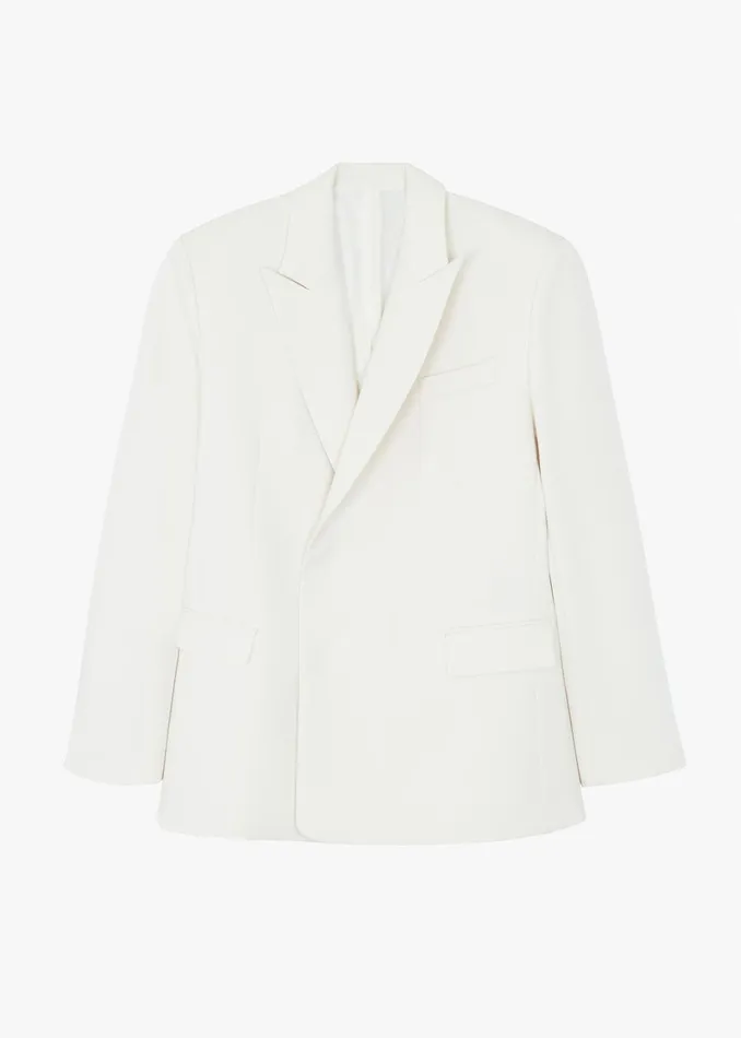 The Frankie Shop Outerwear Sadie Oversized Double Breasted Blazer 8211 Cream 8211 Women