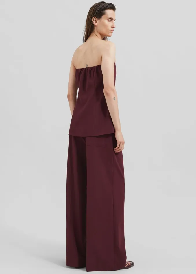 The Frankie Shop Tops Abbie Strapless Top 8211 Burgundy 8211 Women