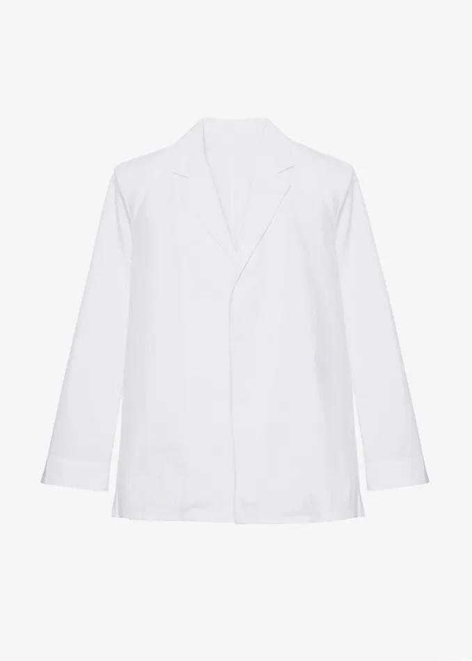The Frankie Shop Tops Avianna Padded Button Up Shirt 8211 White 8211 Women