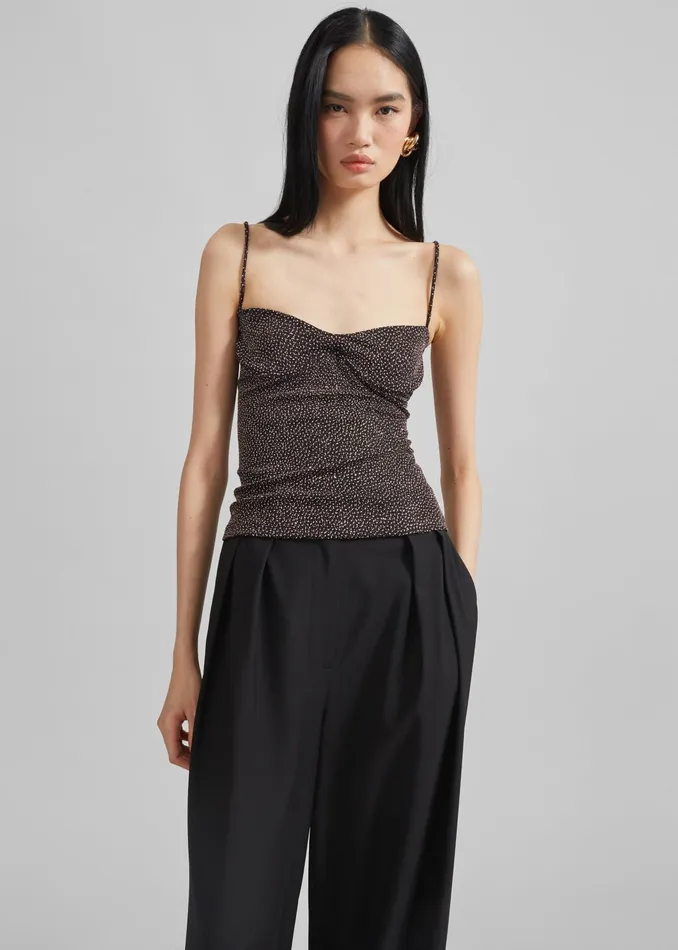 The Frankie Shop Tops Beaufille Ariel Tank Top 8211 BlackGold 8211 Women
