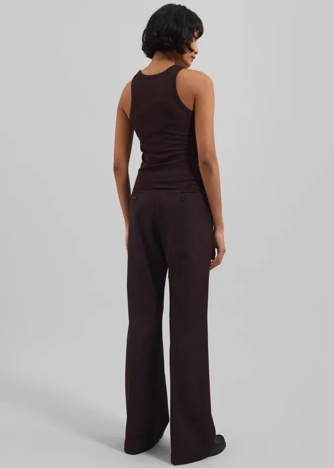 The Frankie Shop Tops Coperni Lightweight Logo Tank Top 8211 Brown 8211 Women