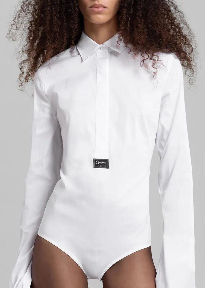 The Frankie Shop Tops Coperni Shirt Bodysuit 8211 White 8211 Women
