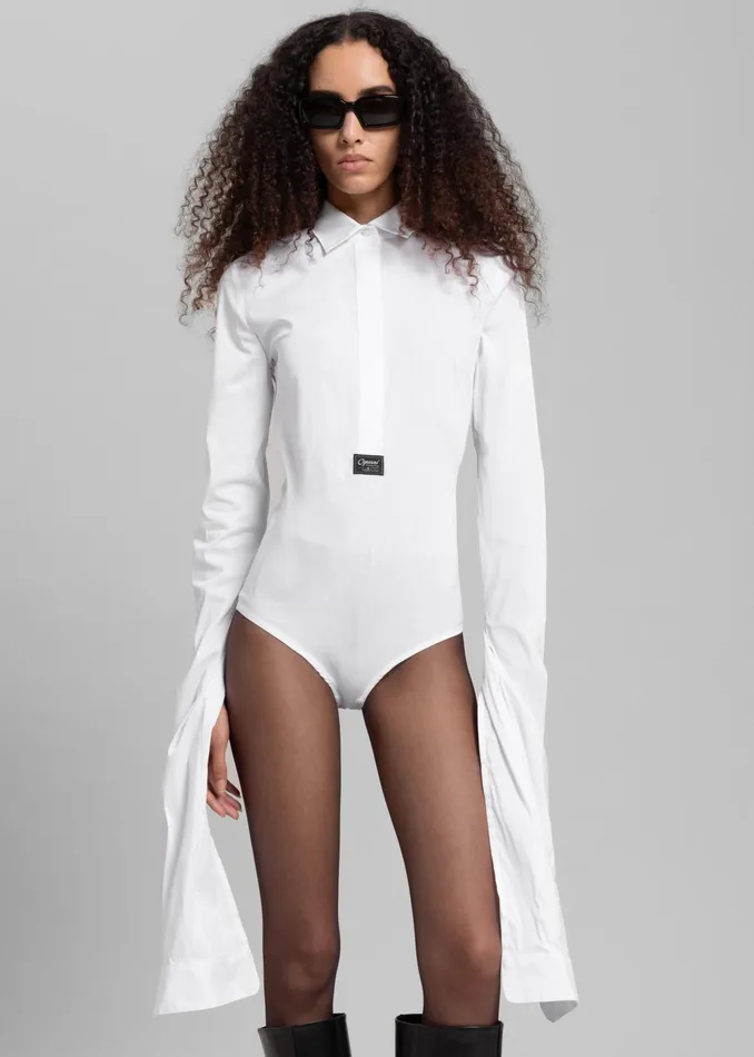The Frankie Shop Tops Coperni Shirt Bodysuit 8211 White 8211 Women