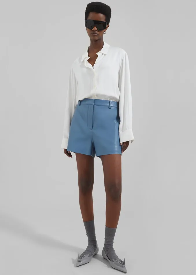 The Frankie Shop Tops Daylin Button Up Shirt 8211 Ivory 8211 Women