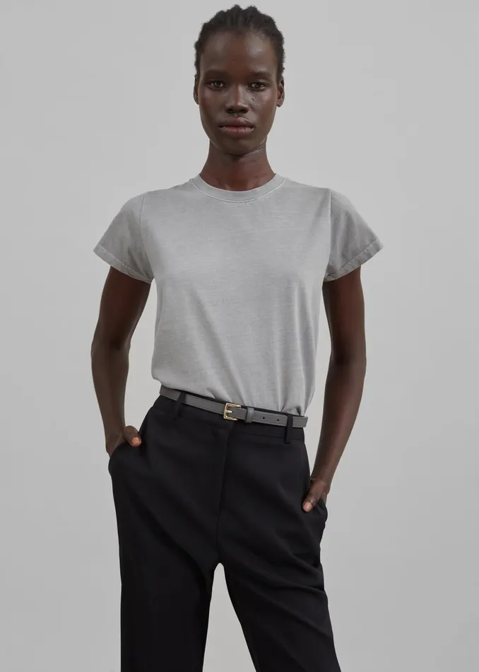 The Frankie Shop Tops Dollie Tee 8211 Grey 8211 Women