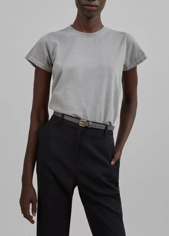 The Frankie Shop Tops Dollie Tee 8211 Grey 8211 Women