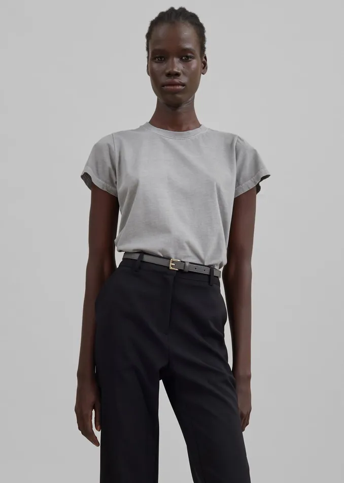The Frankie Shop Tops Dollie Tee 8211 Grey 8211 Women