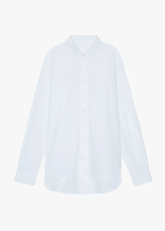 The Frankie Shop Tops Dusky Classic Oversized Shirt 8211 White 8211 Women