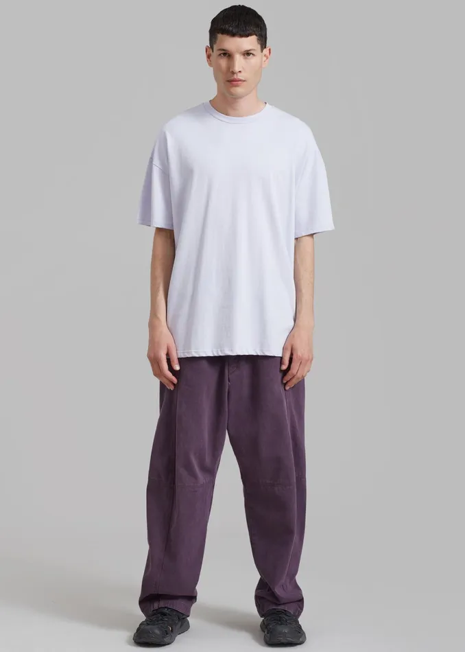 The Frankie Shop Tops Faro Boxy Tee 8211 Lilac 8211 Men