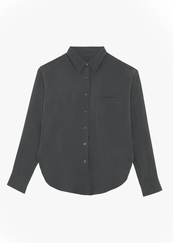 The Frankie Shop Tops Haneul Shirt 8211 Charcoal 8211 Women
