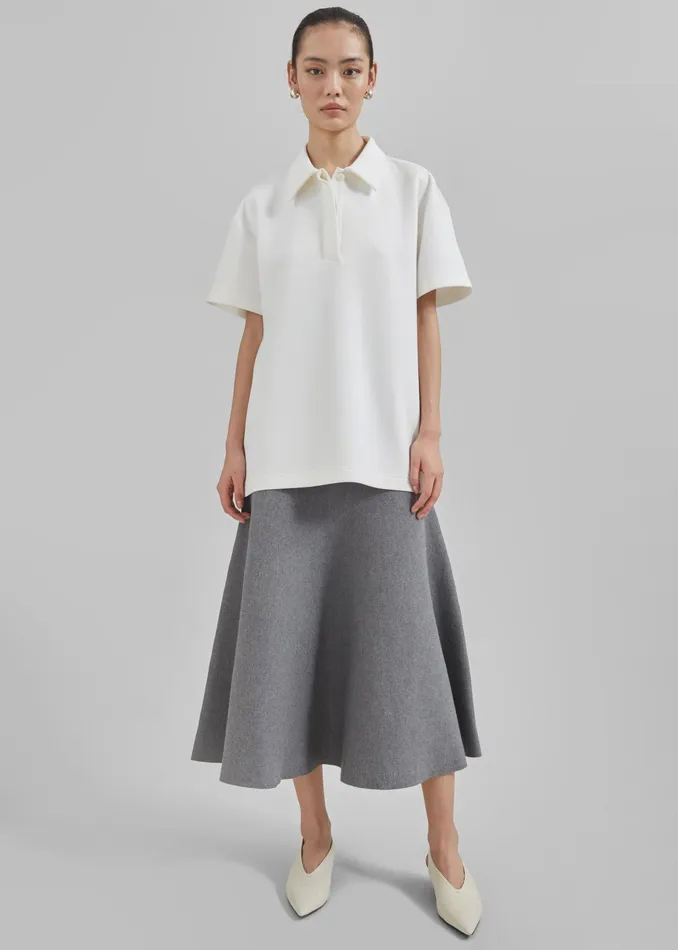 The Frankie Shop Tops Harper Polo Shirt 8211 White 8211 Women