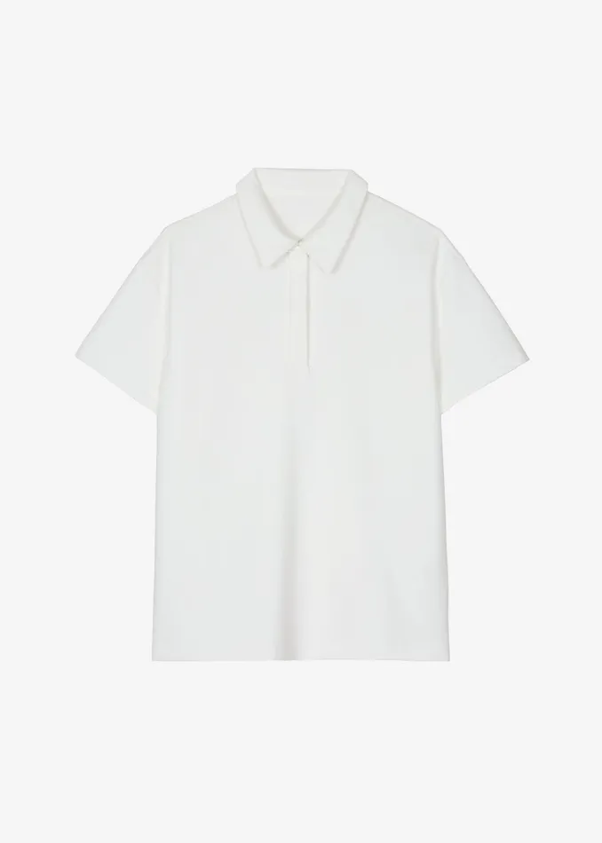 The Frankie Shop Tops Harper Polo Shirt 8211 White 8211 Women