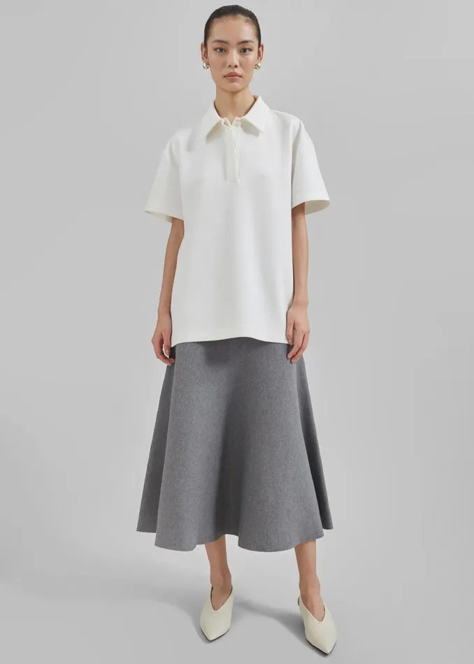 The Frankie Shop Tops Harper Polo Shirt 8211 White 8211 Women