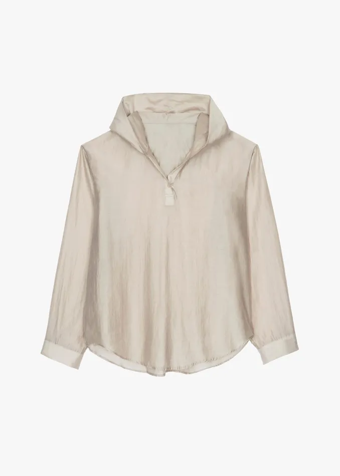 The Frankie Shop Tops Moraine Hooded Blouse 8211 Beige 8211 Women