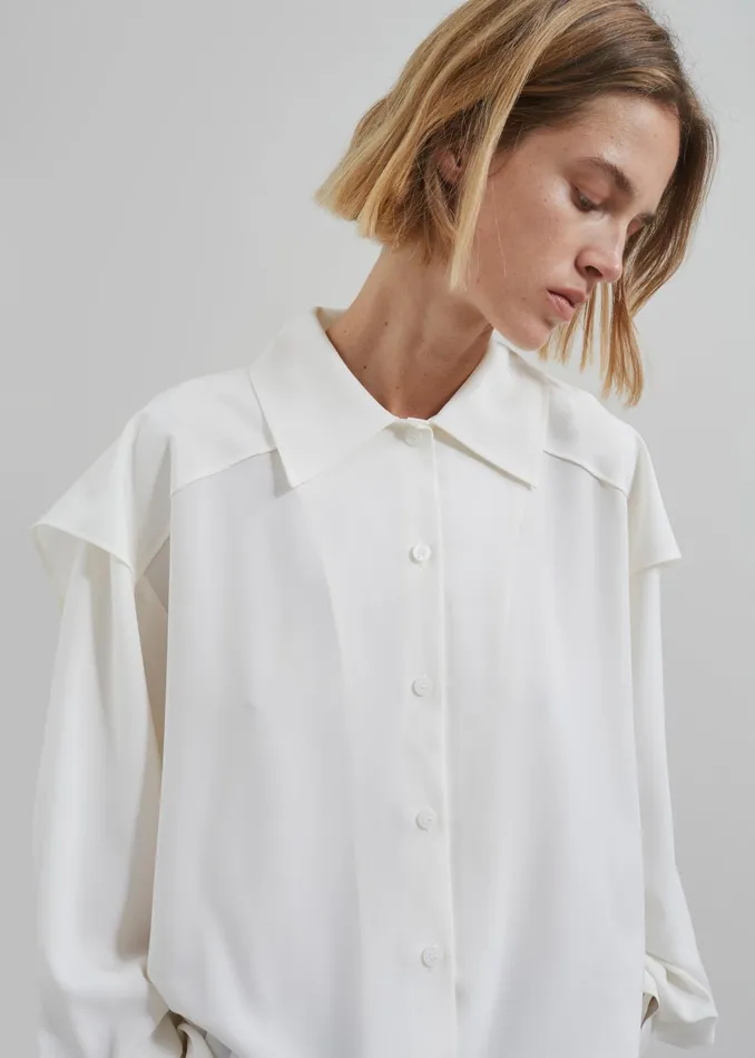 The Frankie Shop Tops Ruma Blouse 8211 Off White 8211 Women