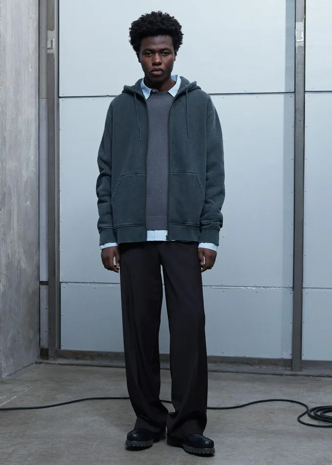 The Frankie Shop Tops Samse Samse Sapigment Zip Hoodie 8211 Black 8211 Men