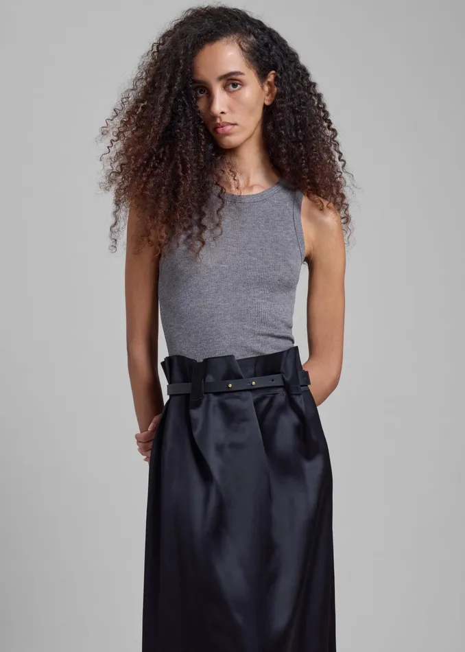 The Frankie Shop Tops Samse Samse Sasonnet Tank Top 8211 Mid Grey Melange 8211 Women