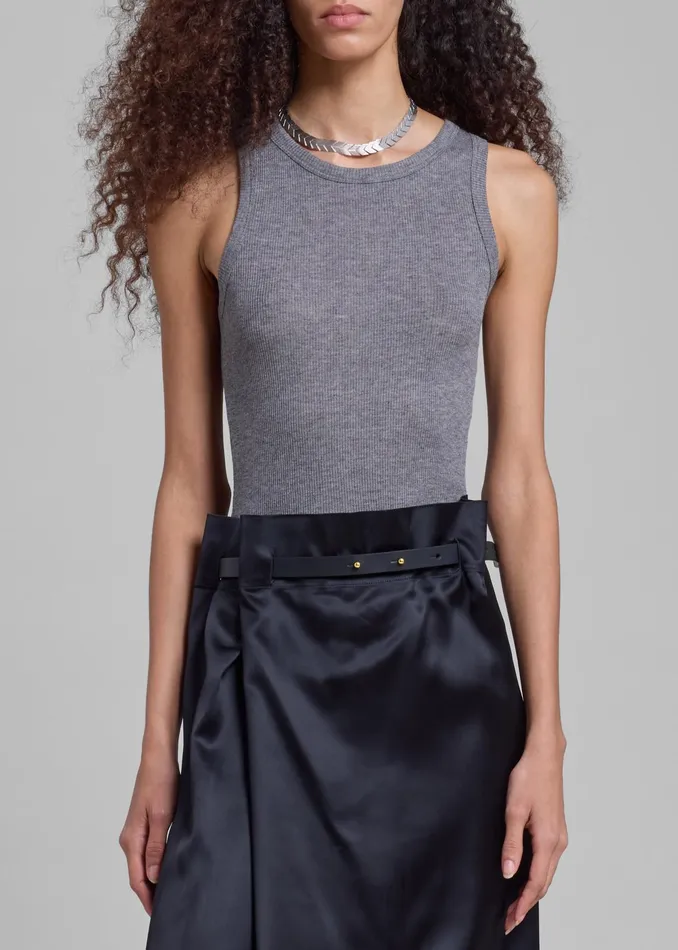 The Frankie Shop Tops Samse Samse Sasonnet Tank Top 8211 Mid Grey Melange 8211 Women