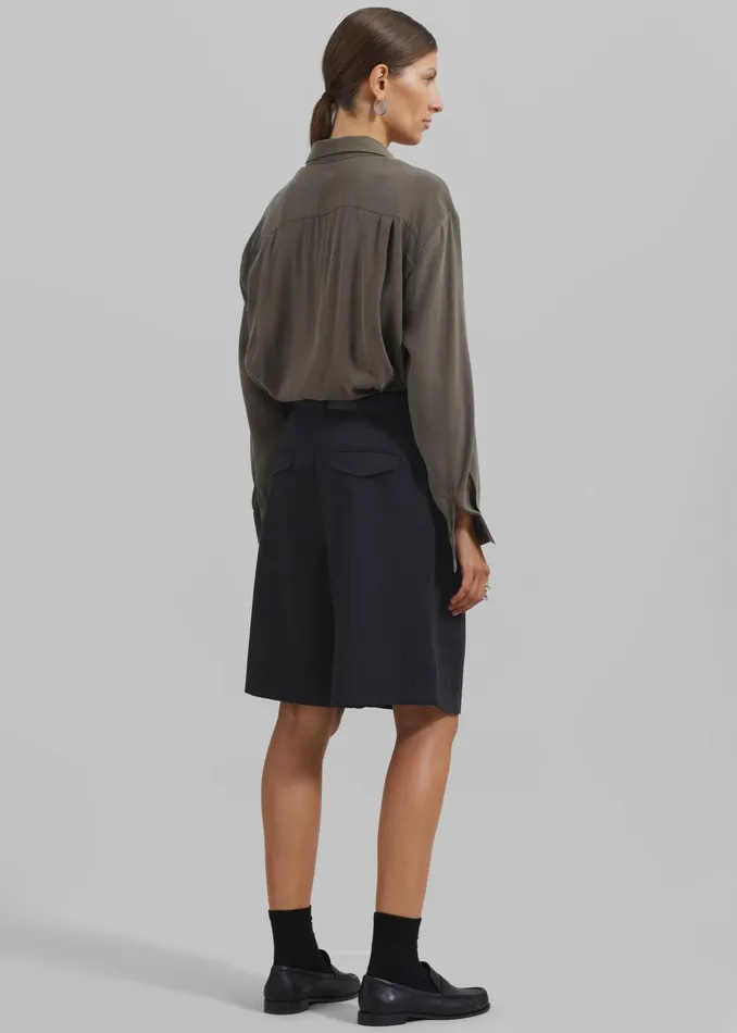 The Frankie Shop Tops Valmiera Blouse 8211 Khaki 8211 Women