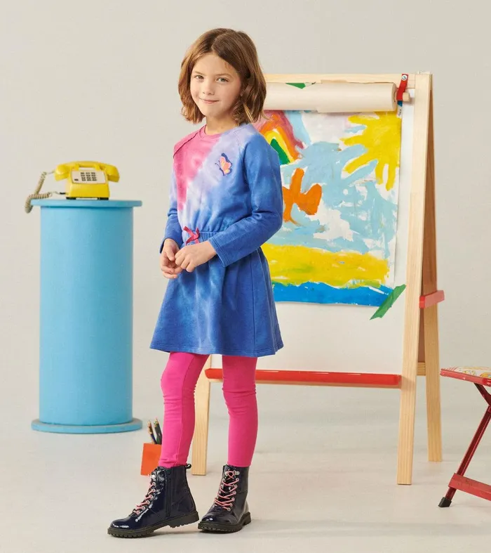 Tie Dye Burst Cinched Waist Dress Hatley