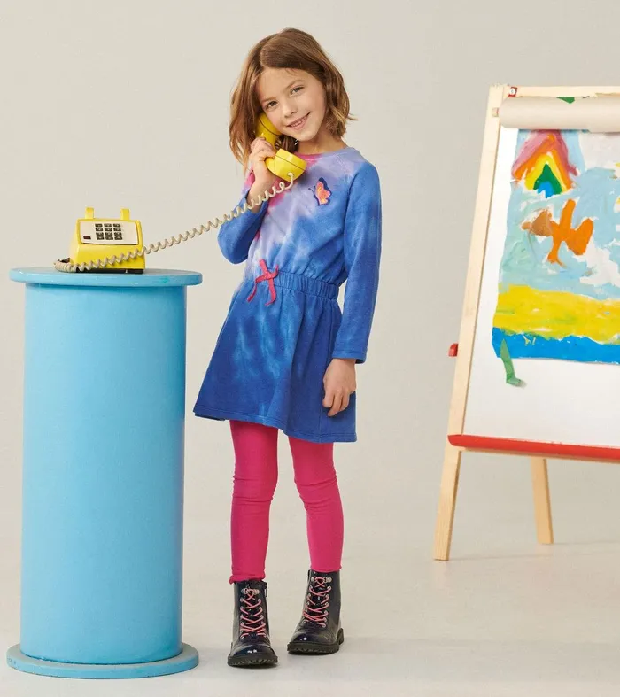 Tie Dye Burst Cinched Waist Dress Hatley