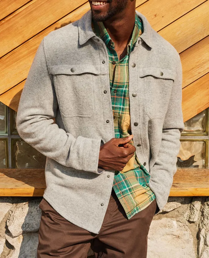 ToadandCo Jackets and Layers Men8217s Kennicott Shirt Jacket Heather Grey