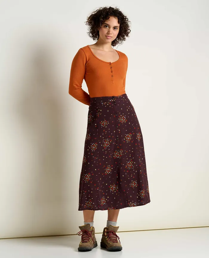 ToadandCo Manzana PullOn Skirt Carob Floral Print Women8217s Skirts and Skorts
