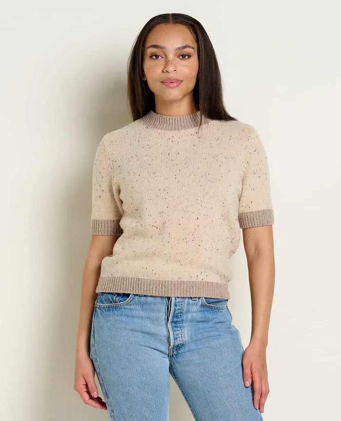 ToadandCo Wilde Short Sleeve Sweater Almond Women8217s Sweaters