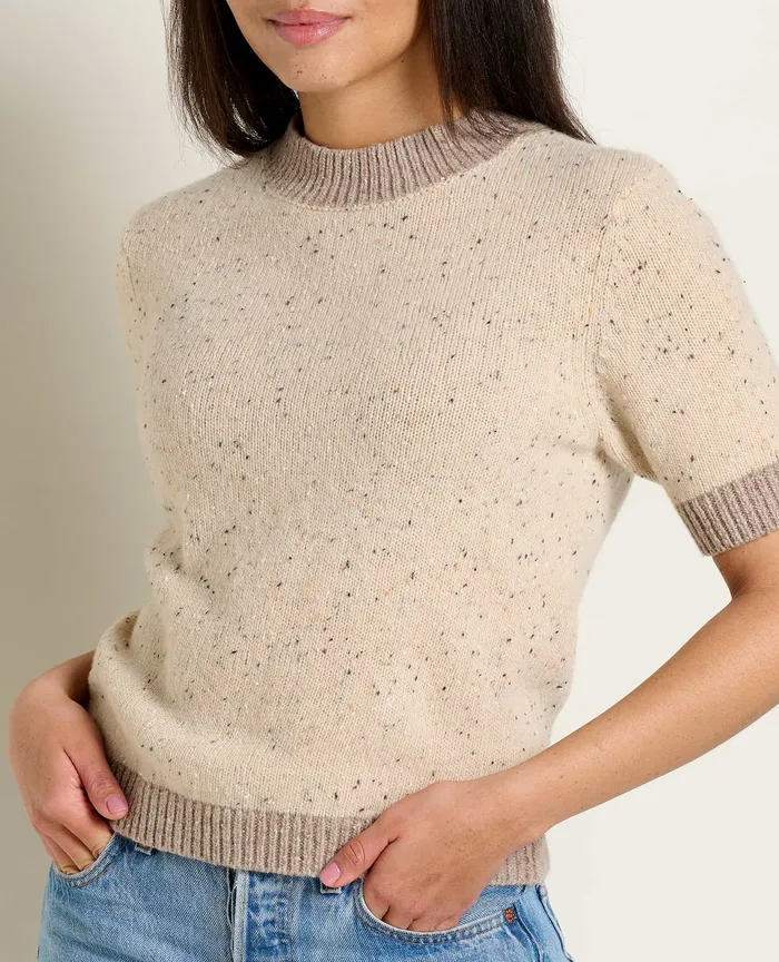 ToadandCo Wilde Short Sleeve Sweater Almond Women8217s Sweaters