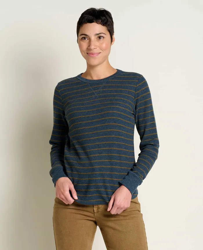 Tops and TShirts Foothill Long Sleeve Crew Midnight Stripe 8211 ToadandCo Women8217s