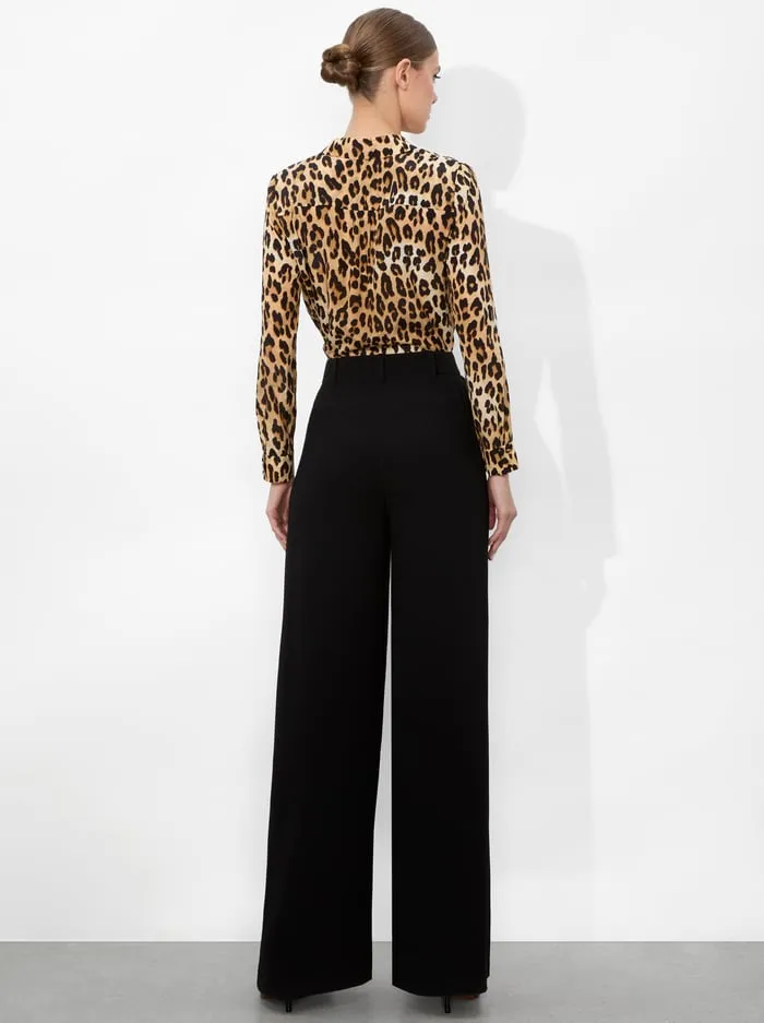 Tops Women Alice Olivia Eloise Button Down Spotted Leopard Multi
