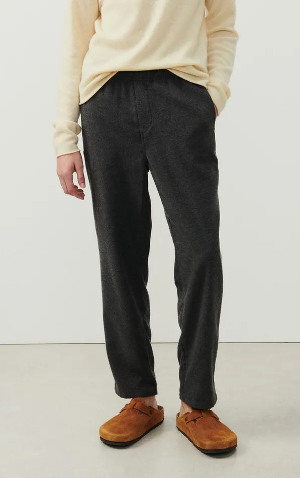 Trousers Dakota Melange Charcoal Men American Vintage Trousers