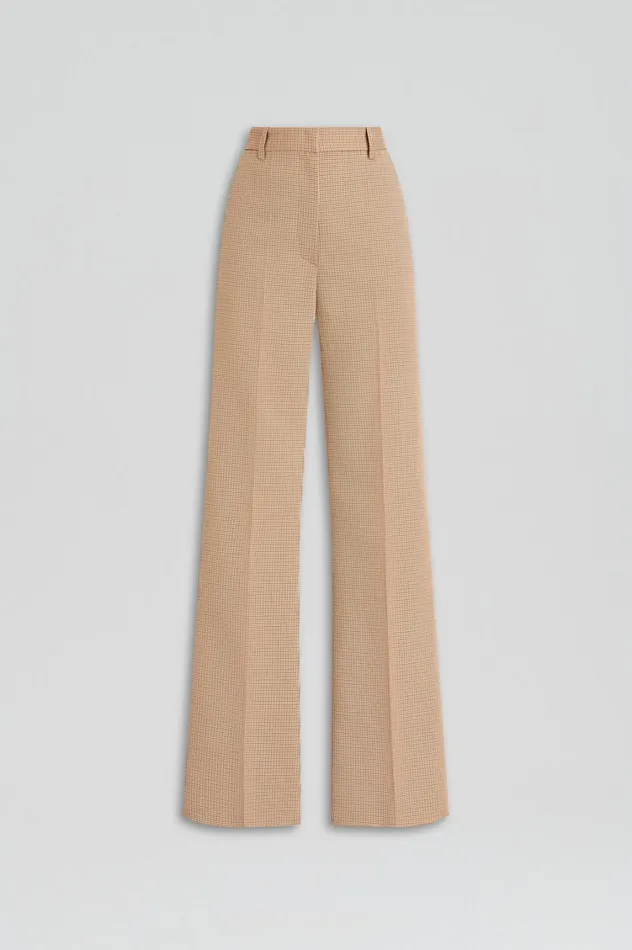 Trousers Women Scanlan Theodore PLAID TAILORED TROUSER Caramel Trousers Women Scanlan Theodore PLAID TAILORED TROUSER Caramel