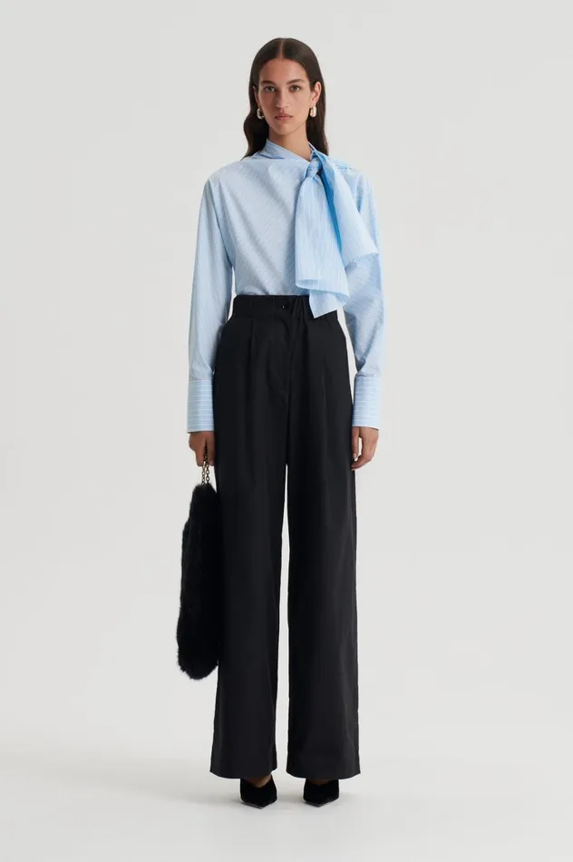 Trousers Women Scanlan Theodore PLEAT CARGO TROUSER Black
