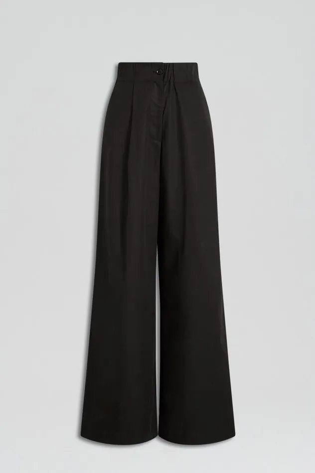 Trousers Women Scanlan Theodore PLEAT CARGO TROUSER Black