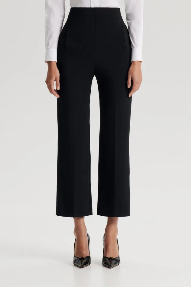 Trousers Women Scanlan Theodore TAILORED CROP HIGH WAIST TROUSER Black Trousers Women Scanlan Theodore TAILORED CROP HIGH WAIST TROUSER Black