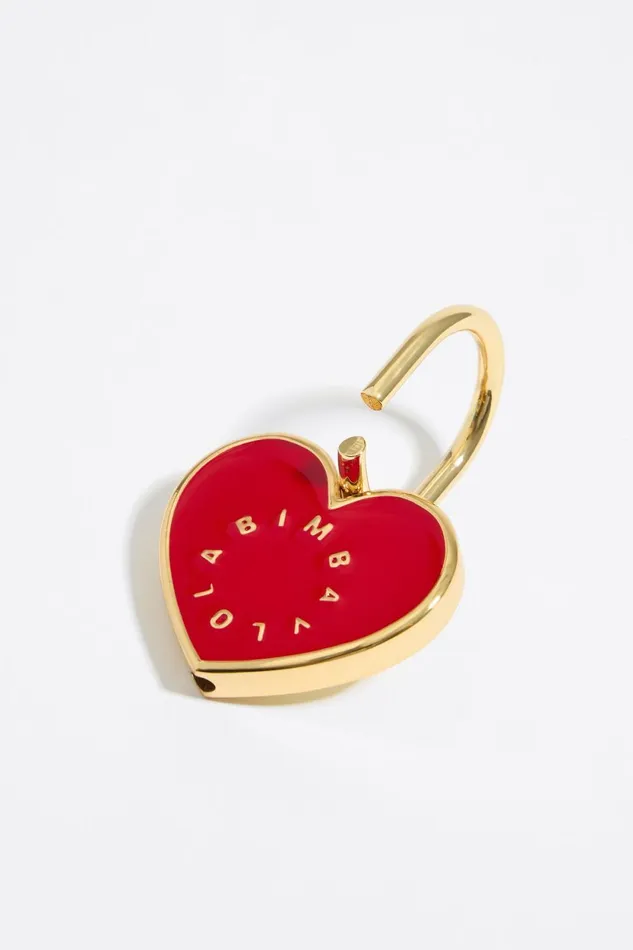 Twotone Metal Padlock Key Ring Red Women Bimba Y Lola Key Rings Twotone Metal Padlock Key Ring Red Women Bimba Y Lola Key Rings