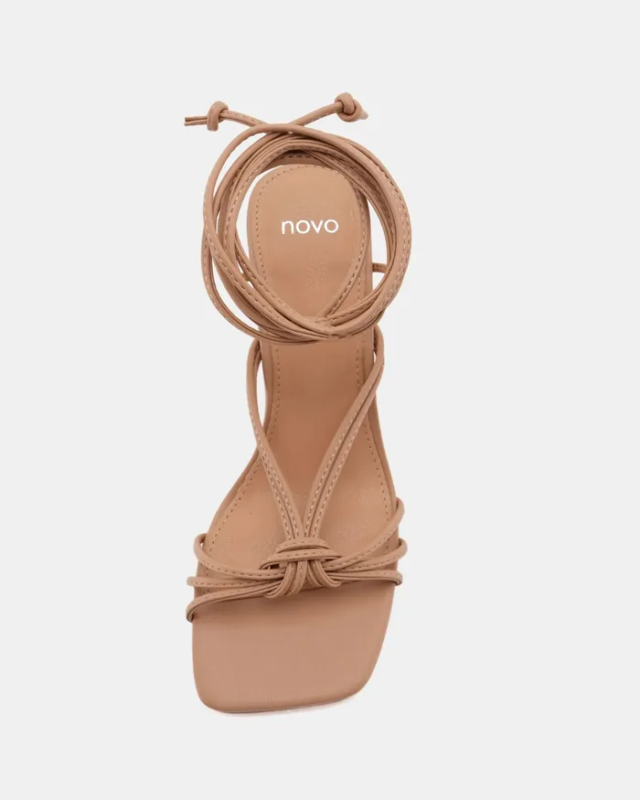 URIJAH Sand Block Heels Women Block Heels NOVO Shoes